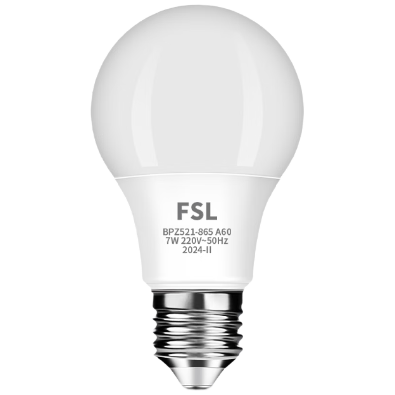 Foshanzhaoming (SFL) LED Bulb, E27 Screw Base, Energy-Saving Lamp, Threaded Super Bright Light Source, 7W, Warm White Light, 4000K