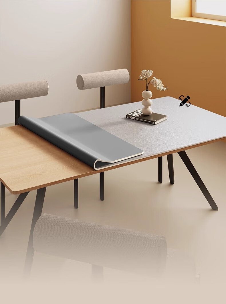 Yinshang Silicone Dining Table Mat, Waterproof And Oil-Proof, Washable, High-End Tablecloth, Heat-Resistant, Pure Color Coffee Table Surface Protection Pad 3