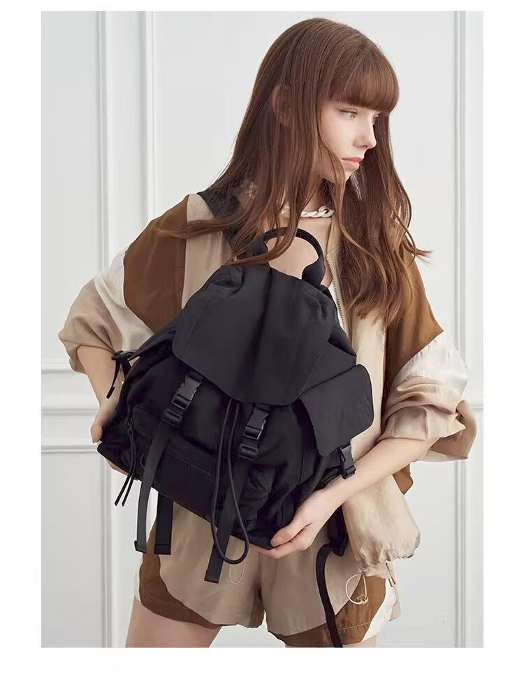 ELLE New Large Capacity Travel Backpack for Women, Laptop Bag, Birthday Gift for Middle And High School Students, 23207 Black 8