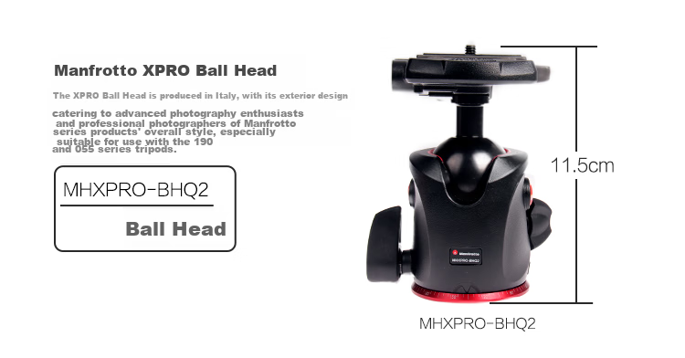 Manfrotto XPRO Ball Head Portable Stabilized DSLR Mirrorless Camera Photography And Videography Head, Weight Capacity 15kg, MHXPRO-BHQ2 4