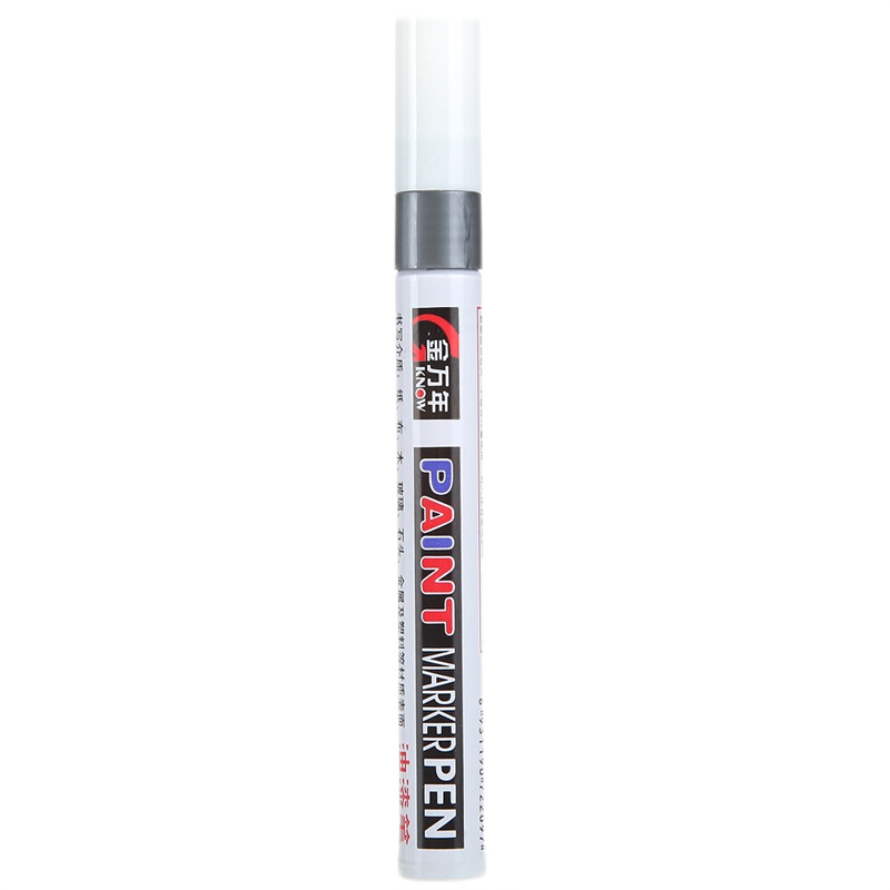 Genvana 2mm Paint Marker [Shake to Release Air], Silver, 4-Pack, Signature Pen, Touch-Up Pen, Highlighter, Check-In Pen, Graffiti Pen, Tire Pen, Fade-Resistant, G-0971