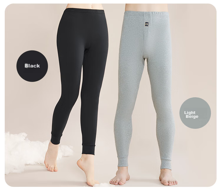 Hodo Women's Pure Cotton Thermal Underwear, Comfortable Soft Elastic Breathable Single Autumn Pants, Cherry Blossom Pink 18