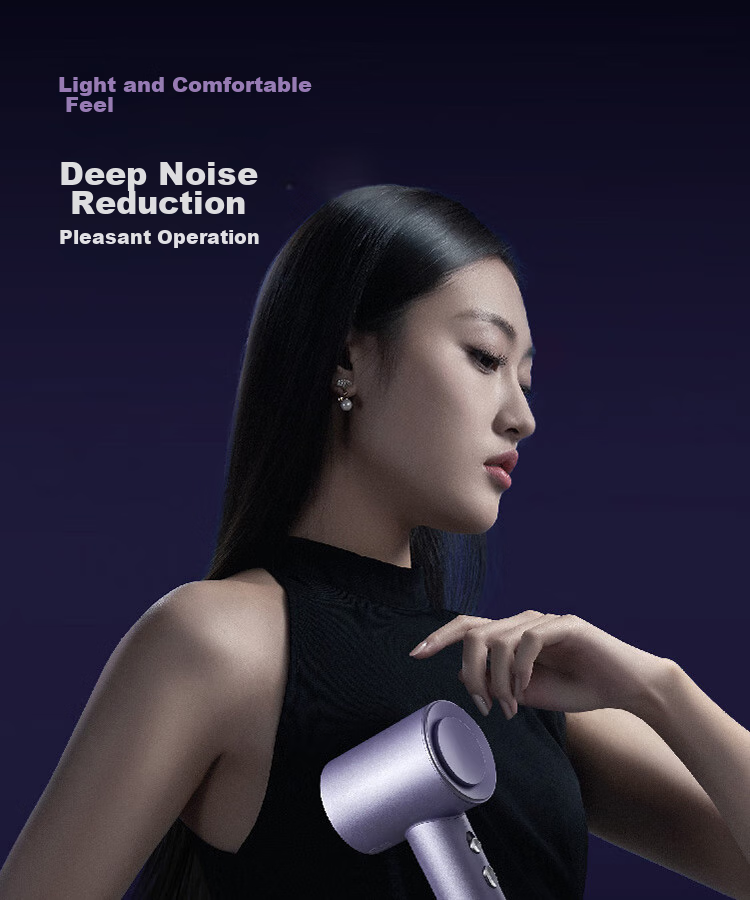 POVOS High-Speed Hair Dryer for Home Use, Negative Ion Hair Dryer, High-Power Quick-Drying Low-Noise PH9909 Amethyst Crystal Birthday Gift for Girlfriend Or Wife 8
