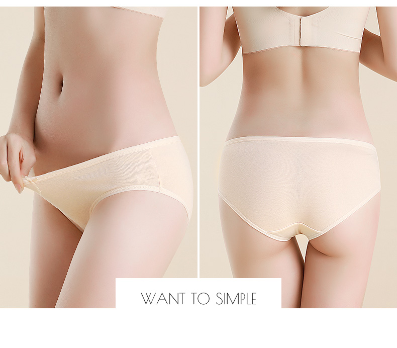 LangSha Women's Underwear, 7 Pieces, Pure Cotton, Large Size, 10A Antibacterial Crotch, Women's Panties, Simple Mid-Rise, Comfortable Triangle Briefs for Wome 23