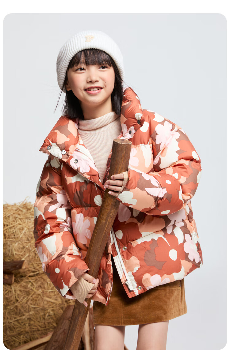 Annil Girls' Short down Jacket, 2024 Autumn And Winter New Style, Fashionable Casual Thickened Coat for Older Childre 2