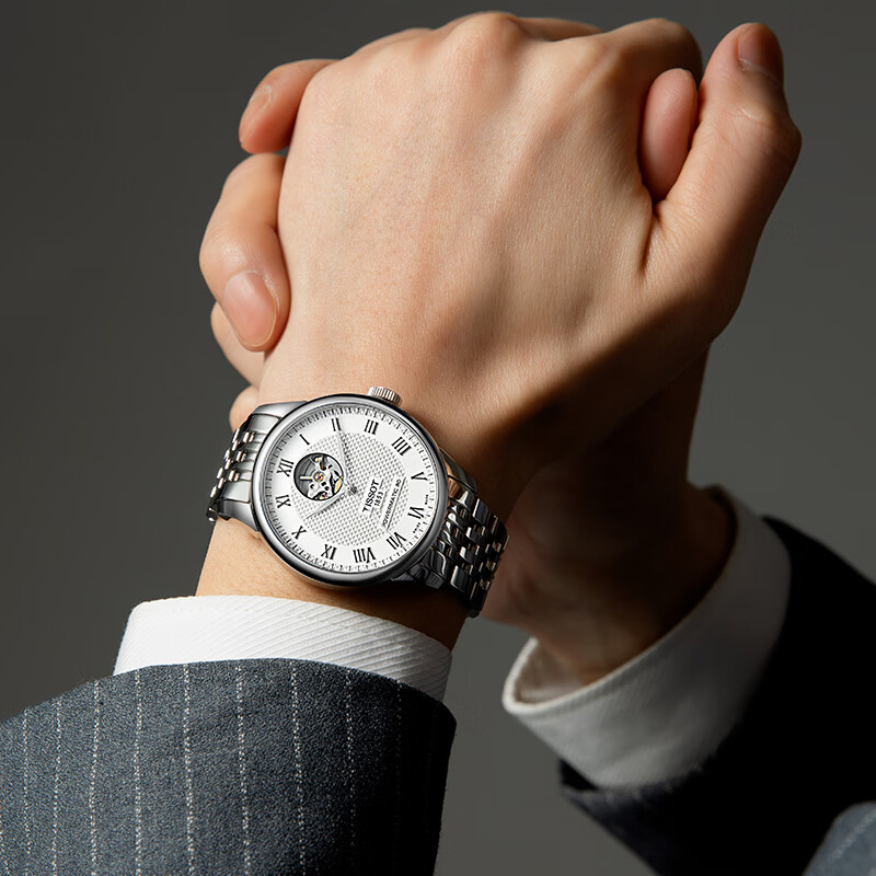 TISSOT Watch, Le Locle Series Men's Watch, Swiss Automatic Mechanical Men's Steel Strap Business Watch, Birthday Gift