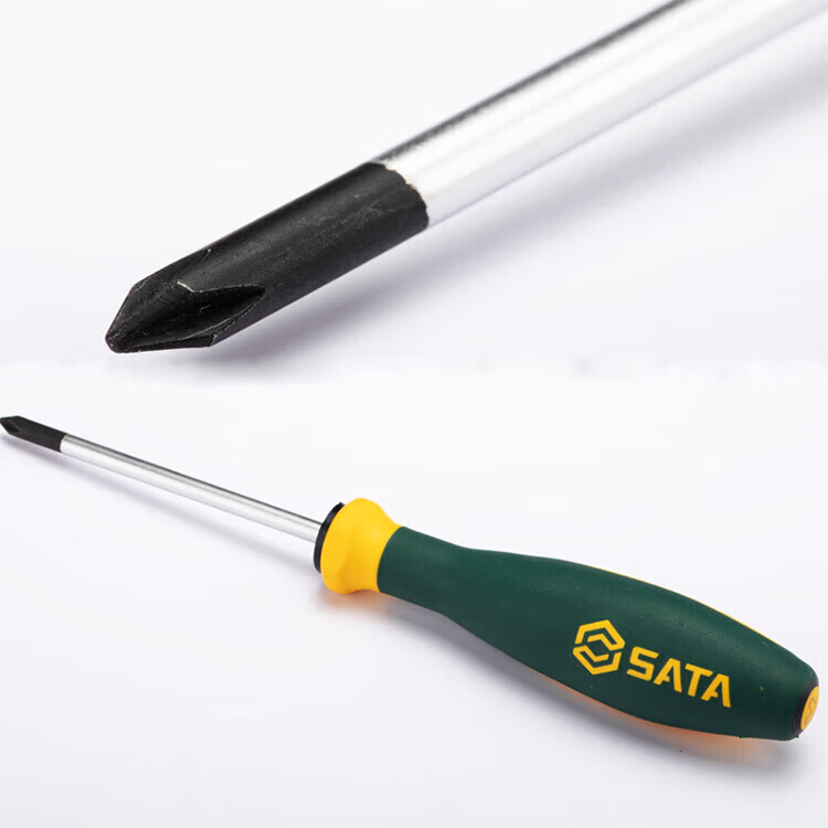SATA G Series Dual-Color Handle Phillips Screwdriver, Cross-Head Screwdriver, 0x60MM, 63601 2
