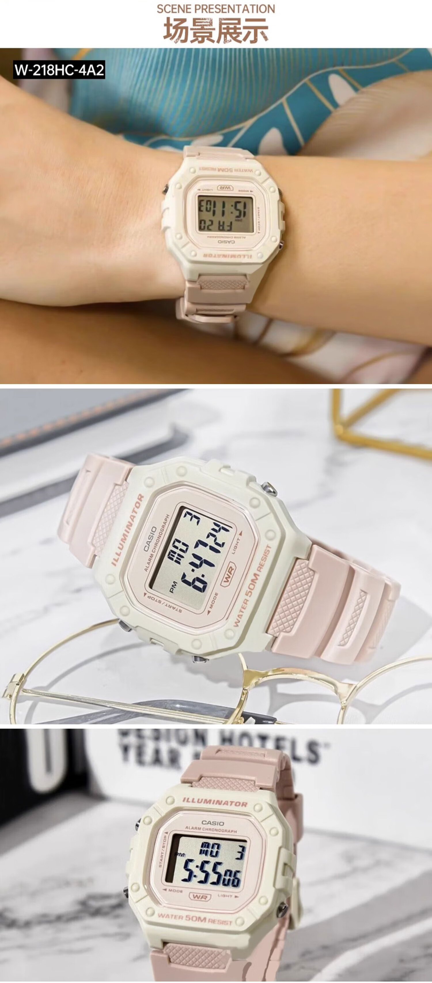 CASIO Unisex Retro Small Square Waterproof Couple Student Sports Digital Watch Gift F-108WHC-7B 7