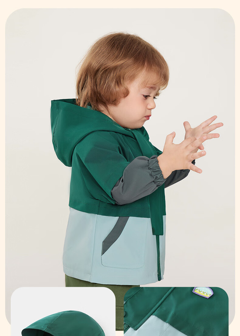 Ciciibear Children's Windbreaker Jacket, Boys' Three-In Autumn Clothing, Baby Fall/winter Fleece Top 6