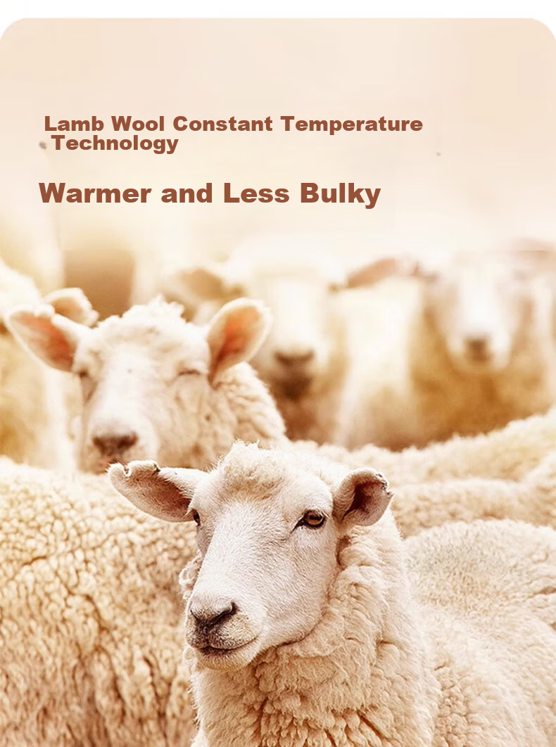 LangSha Thermal Underwear for Men [26 Autumn And Winter New Product], Fleece-Lined Thickened German Wool Heat-Generating Wool Silk Knee Protection Lamb Wool Cotton Pants 6