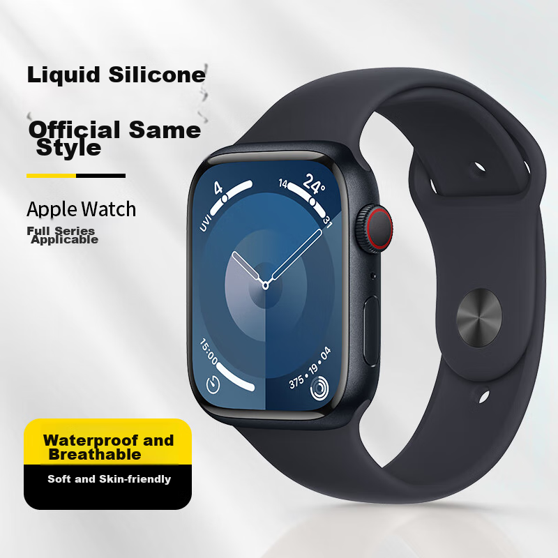 Mashi Compatible with Apple Watch Bands, Suitable for Apple Watch Ultra 4/3/2/iWatch S12/11/10/9/8/7/6/SE, Sports Silicone Skin-Friendly Autumn And Winter Wristband