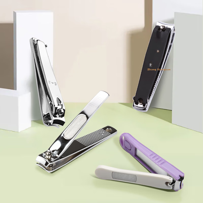 张小泉指甲钳美甲工具碳钢指甲剪刀弧口平口指甲刀家用小号ZJQ-102P