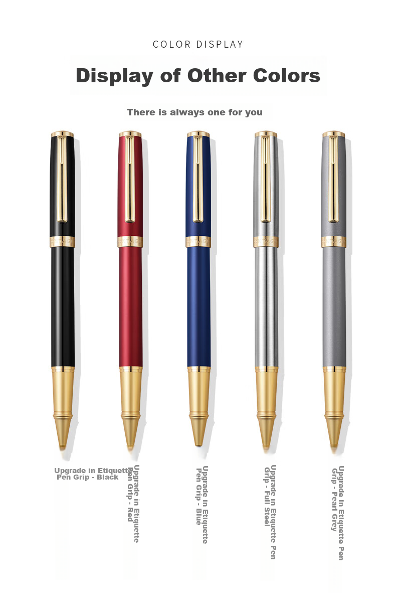 MONTAGUT Business Ballpoint Pen Corporate Gift Box Holiday Present for Clients, Employees And Students Metal Gel Pen Liyu Series Blue 0.5mm 13