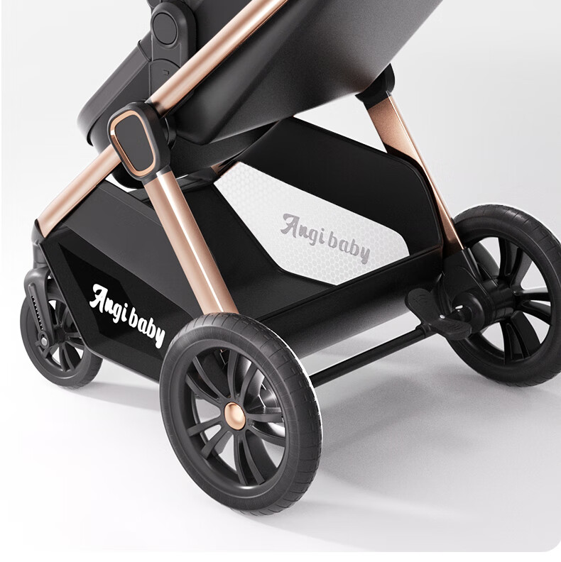 ANGI BABY Stroller with High View, Reversible Seats, Reclining Positions, Shock Absorption, Foldable, Suitable for Newborns to 3 Years Old 23