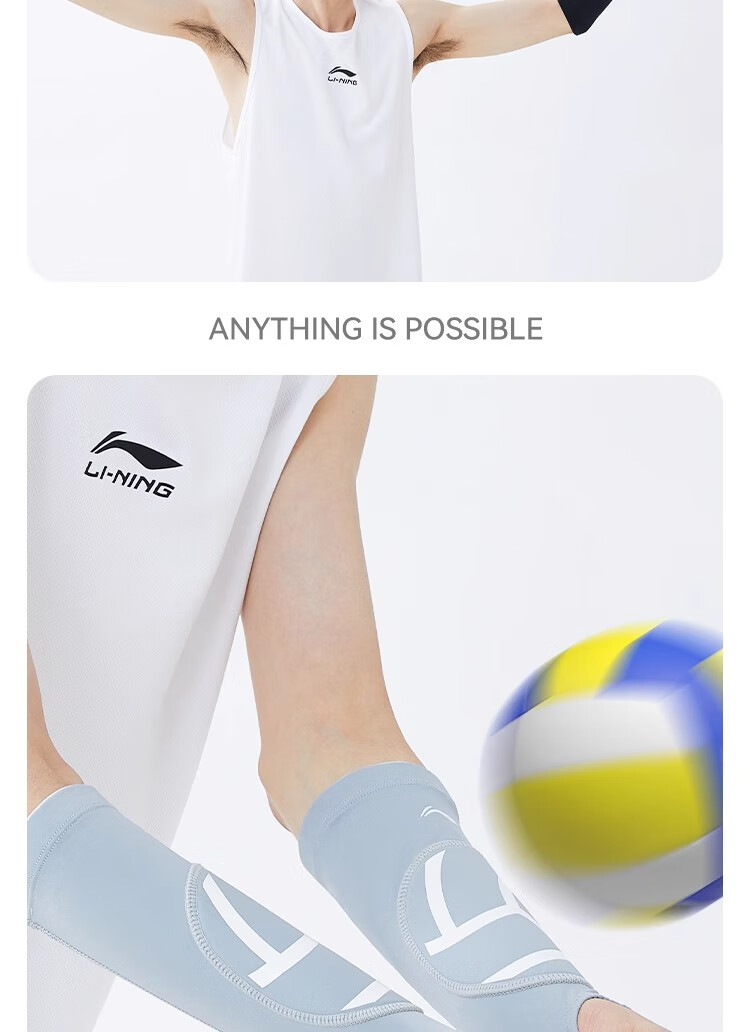 Li-Ning Volleyball Wrist Guard for Middle School Entrance Exam, Professional Sports Protective Gear for Men And Women, Hand And Arm Protection, Anti-Sprain Wrist Guard, Size M 16