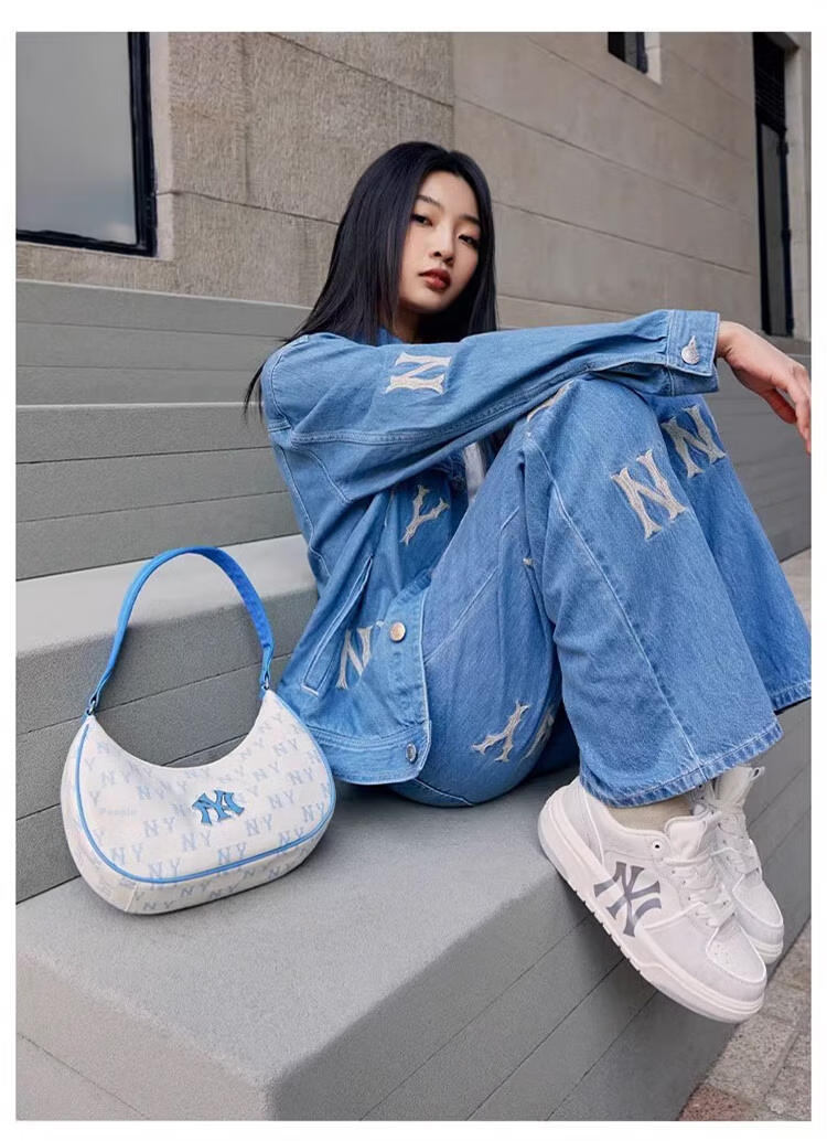 MLB Vintage Floral Pattern Crossbody Bag, Versatile Commuter Bag, Birthday Gift, 3ABQS014N-50CGL 10
