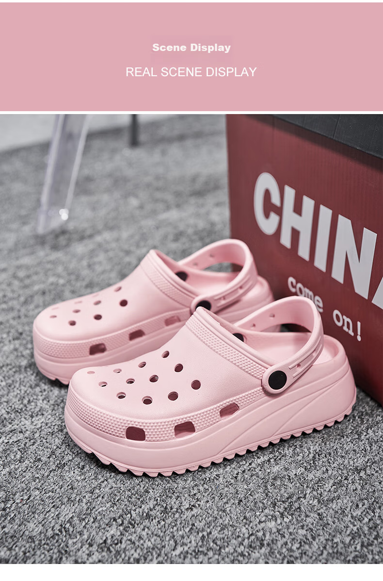 CARTELO Women's Perforated Sandals, Summer Casual Beach Shoes, Soft-Soled Slippers for Women, 0808 Pink, Size 35-36 9