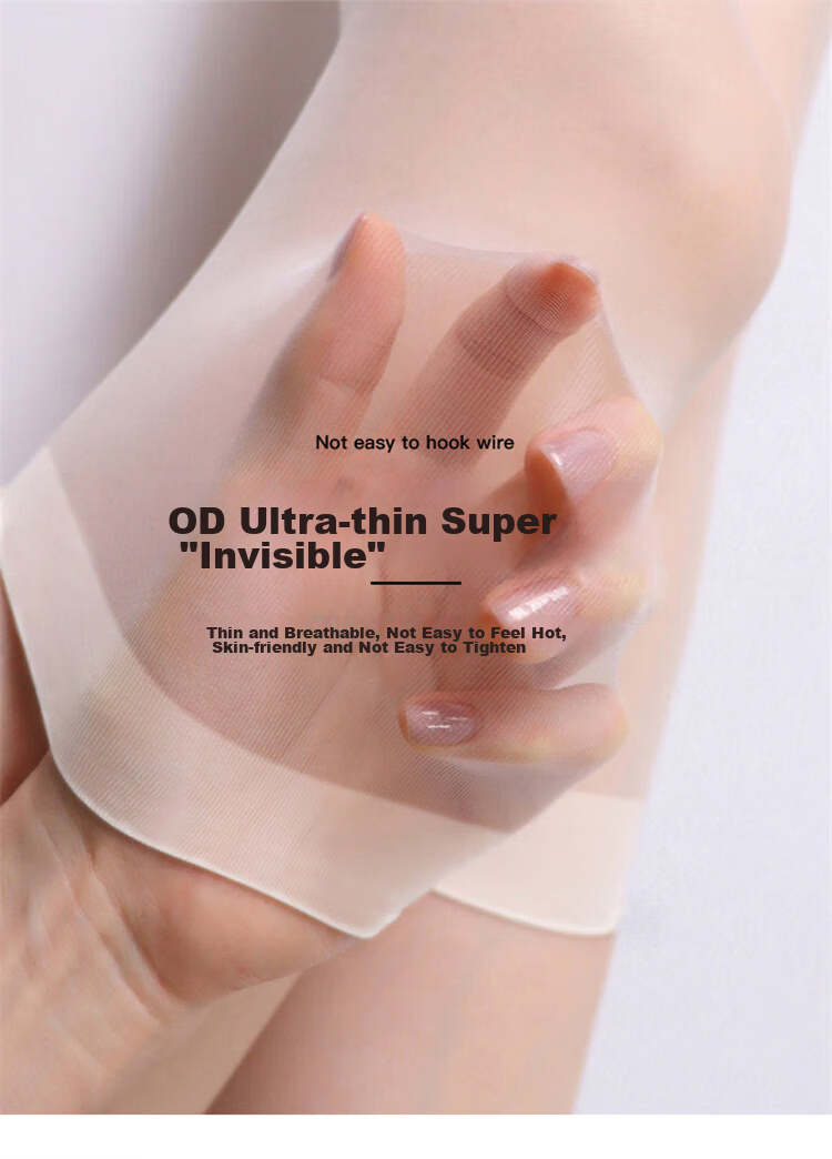 LangSha Horse Oil Silk Stockings, Mid-Calf Length, No Edge, 0D Ultra-Thin Black Silk Thigh-High Socks, Glossy Reflective Socks, Smooth And Shiny Long Tube Socks 10