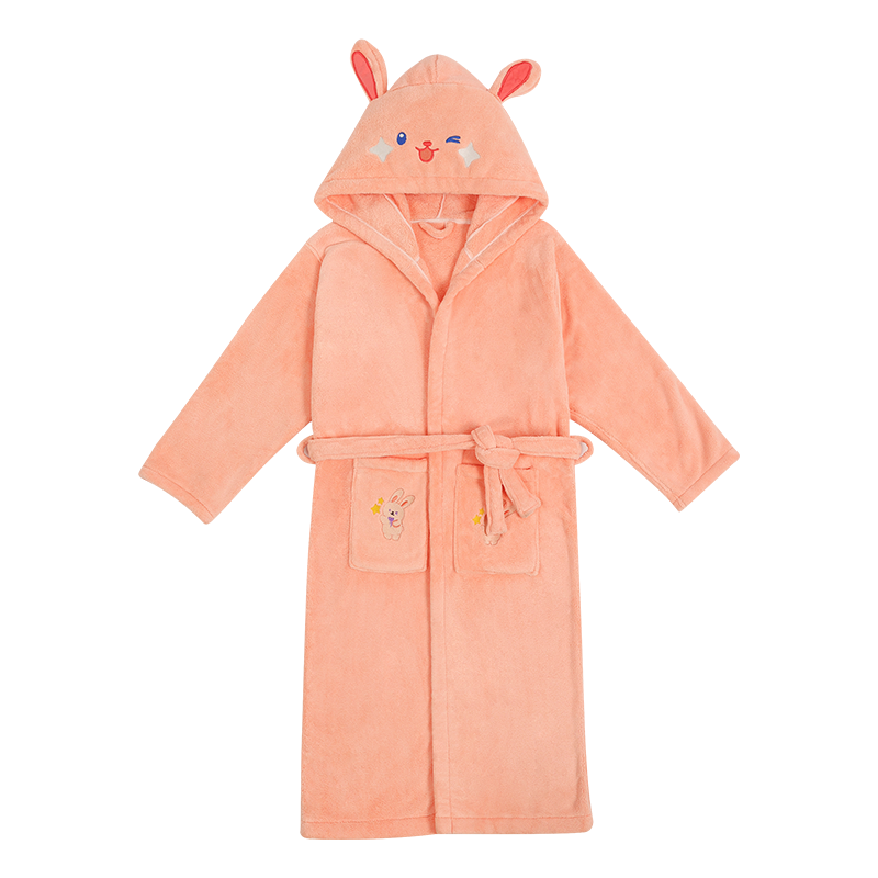 Grace Bathrobe for Women, Winter Coral Fleece, Absorbent And Quick-Drying Cape, Home Loungewear, Autumn And Winter Couple Wearable Bath Towel, Long Robe, Size L
