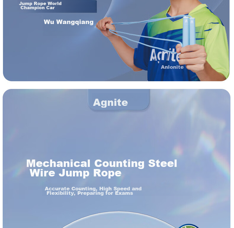 Deli Bearing Mechanical Counting Steel Wire Jump Rope for Students, Exam Fitness Training Rope, Black 2