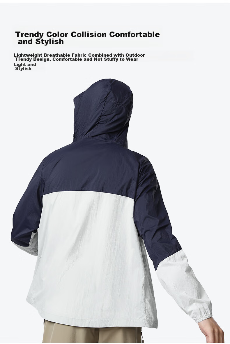 CAMEL Spring And Summer Sun Protection Clothing, Couple's Breathable UV-Resistant Sun Protection Jacket, 68512 Frost Purple Colorless White, Women's Size S 5
