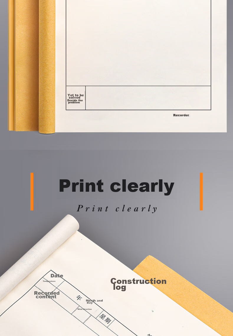 Elifo Construction Log Notebook, Pack of 10, A5 Size, Record Book Diary, Construction Site Engineering Work Enterprise Unit Safety Officer Progress Notes 3