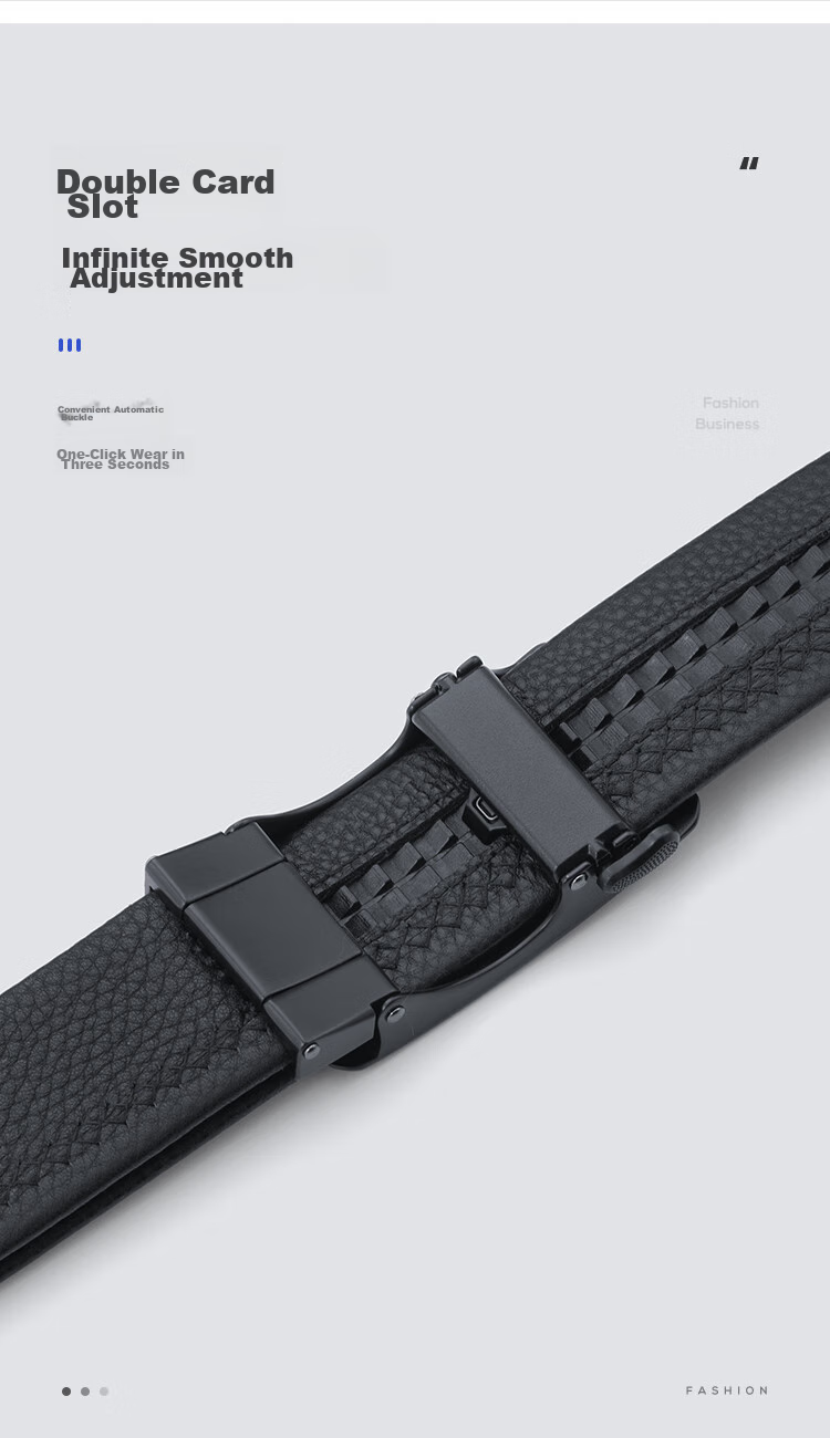 HLA Men's Belt with Automatic Buckle, Business-Style Top-Layer Cowhide Waistband, Birthday Gift for Boyfriend Or Husband, Fashionable Trouser Belt 7