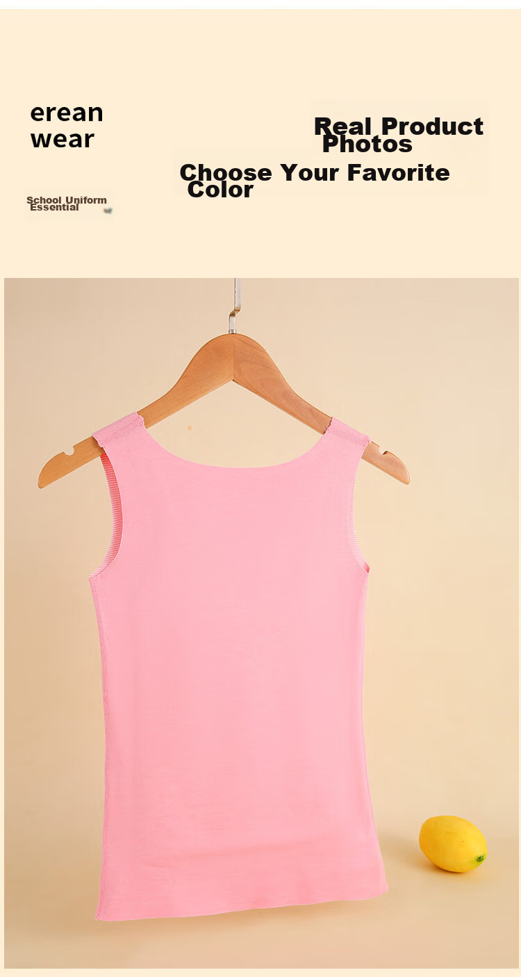 LangSha Children's Wool Thermal Vest for Girls, New Autumn And Winter 2026 Product, Fleece-Lined Thickened 7A Antibacterial Belly Protection Base Layer Baby Vest 19