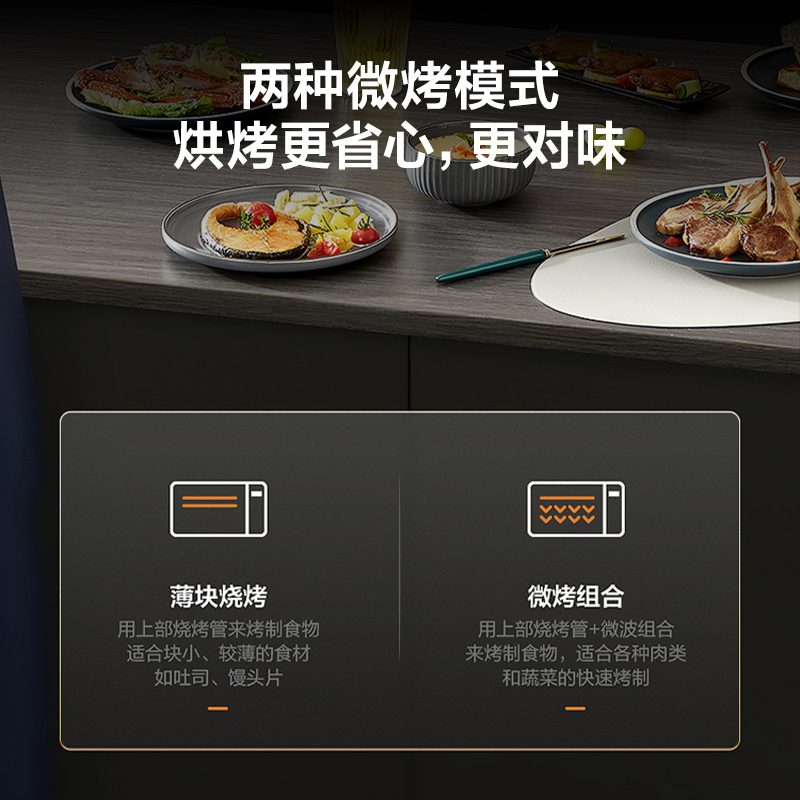 美的（Midea）微波炉 变频微波炉 微烤箱一体机 家用微烤800W 一级能效PC20M4 变频新品