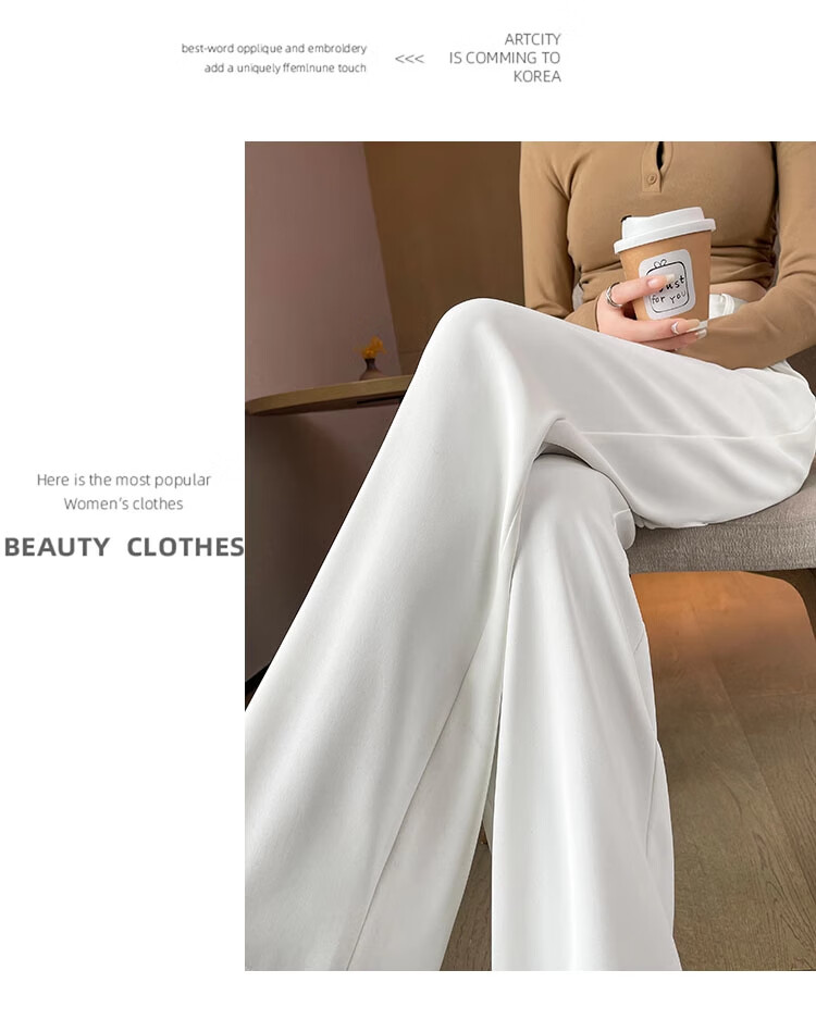 JOYNCLEON Maternity Pants Summer Thin Wide-Leg Suit Pants Comfortable Maternity Trousers Black XL JYK176497 15
