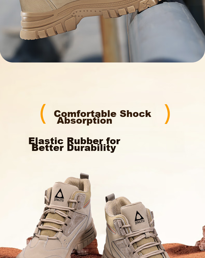 Jingtu High-Top Safety Shoes for Men, 10KV Insulated, Electrician Anti-Smashing Puncture-Resistant Safety Functional Shoes E3087-J Size 43 2