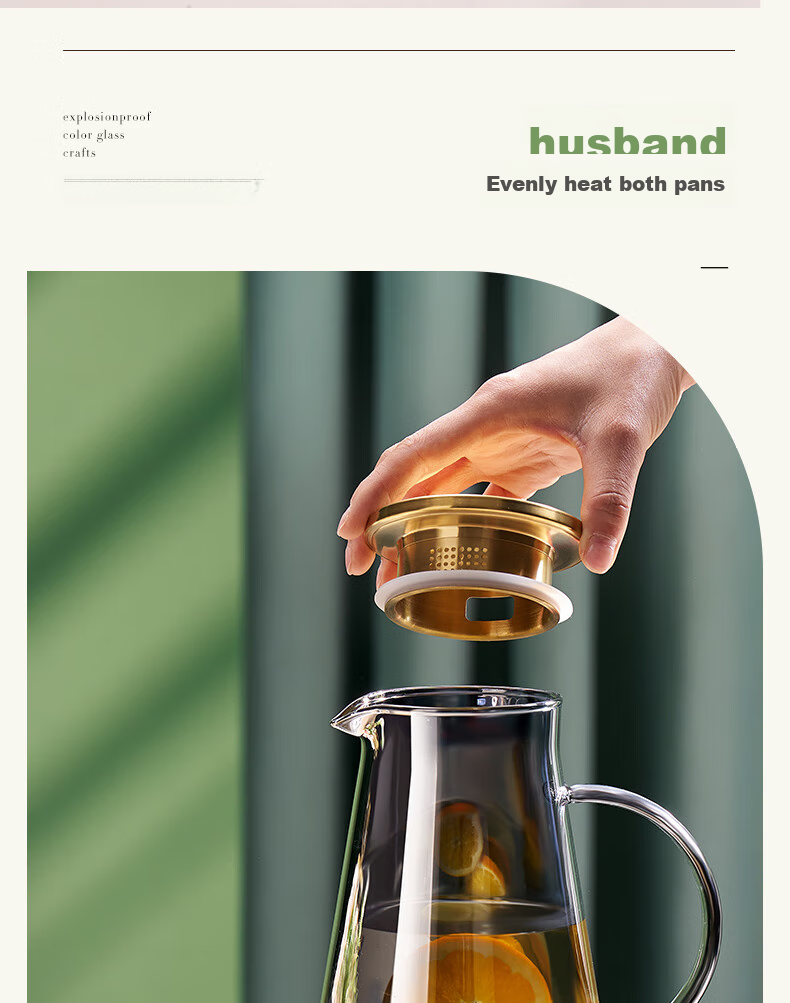 Jieanxi Large Capacity Cold Water Pitcher, Heat-Resistant High Borosilicate Glass Kettle for Home Use, 1.8L Student Gift 6