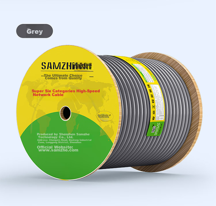 SAMZHE CAT6A Double-Shielded Network Cable [0.57±0.008mm Pure Copper Core] 10 Gigabit Anti-Interference, for Engineering And Home Network POE Monitoring, 50 Meters LC6050 17
