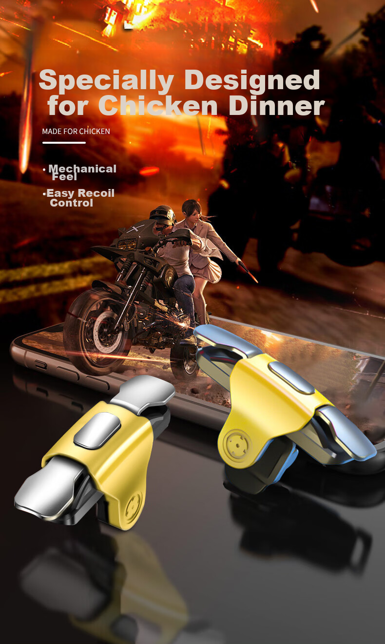 Qiaojiejie [Esports Recommendation] PUBG Mobile Gaming Keyboard Four-Finger Tap Button Shooting Assistant Mechanical Key Peace Elite PUBG Controller Compatible with Android And iOS 2