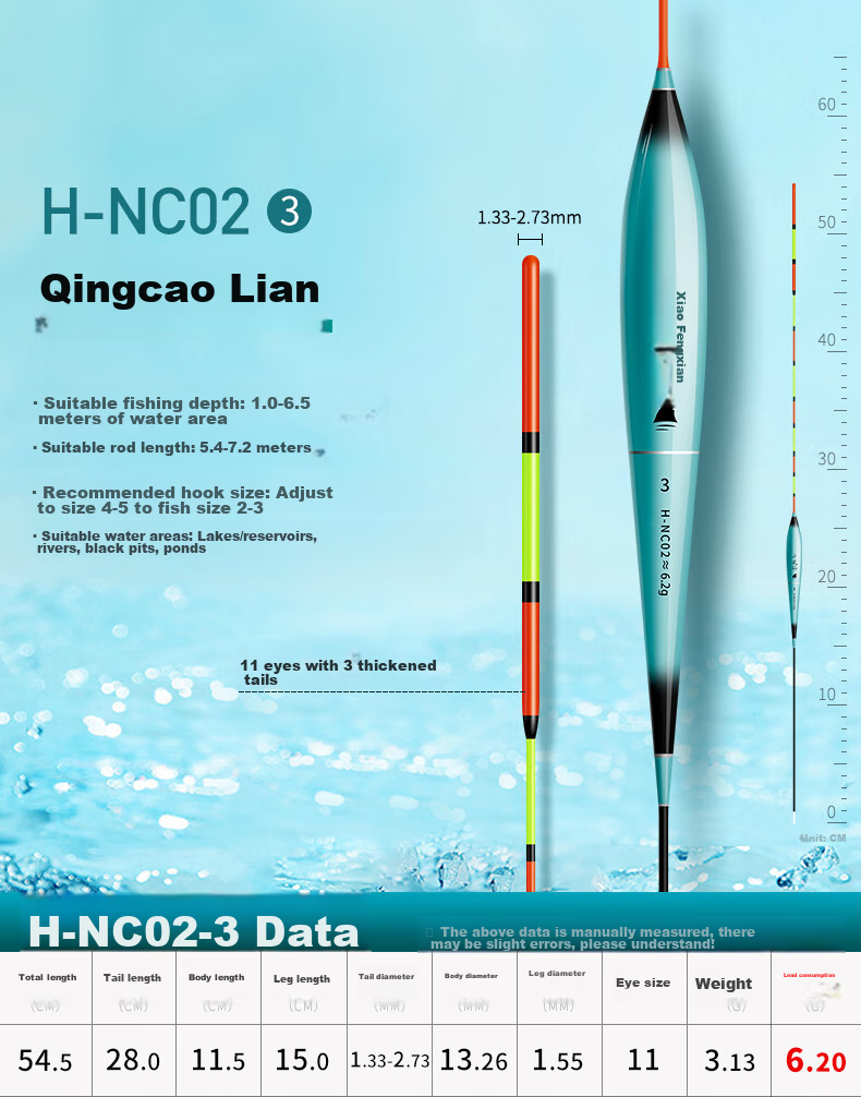 Xiaofengxian Qiao Zui Xing Cheng Piao H-NC, High-Sensitivity Fishing Float, Eye-Catching, Thickened, for Big Fish, Grass Carp, Silver Carp, Bighead Carp Float 13