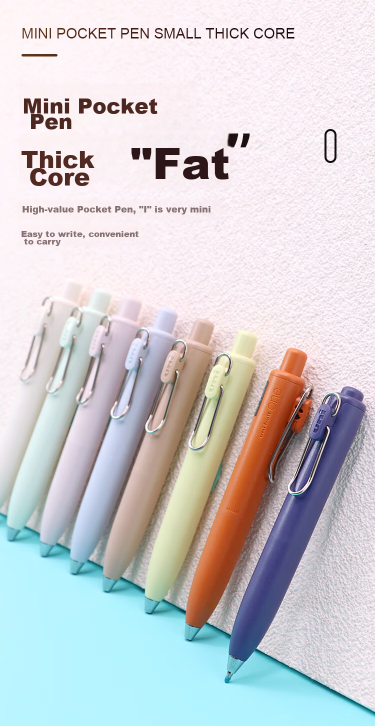 Uni-Mitsubishi Uni-Ball One Series, Medium Core Third Generation Fat Series Gel Pen 0.5mm Signing Pen Banana, UMN-SP 10 Pieces 1