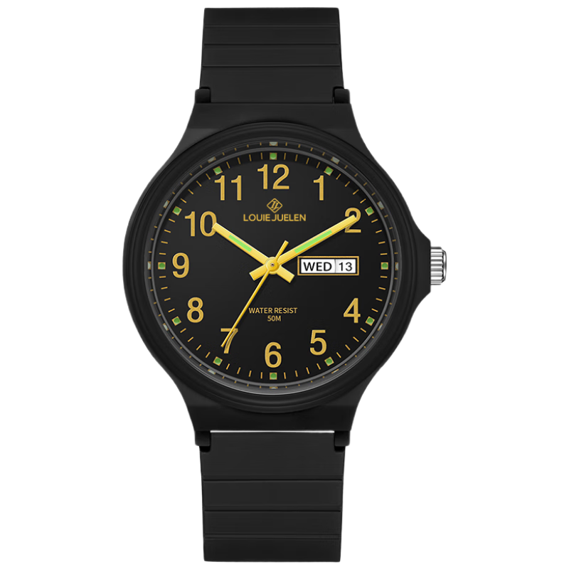 LOUIE JUELEN Student Exam Watch for Middle And High School Students, Silent Youth Model for Girls And Boys, Mechanical Waterproof Quartz Bowl Watch