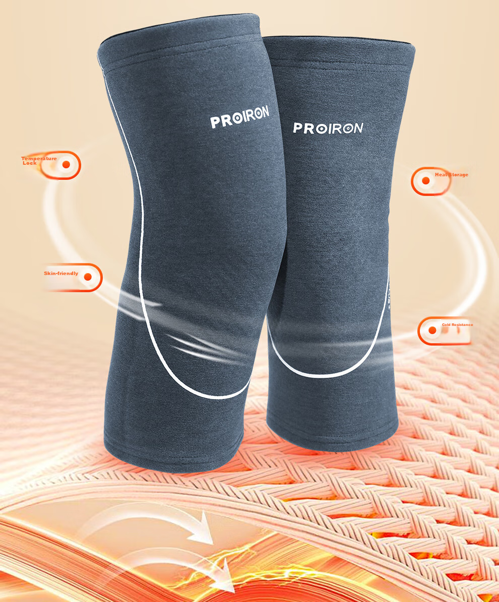 PROIRON Puli'ai Knee Warmer, Warm And Cold-Proof, Wool And Mugwort Self-Heating, for Middle-Aged And Elderly Men with Cold Legs, Knee Protector, XL Size 6
