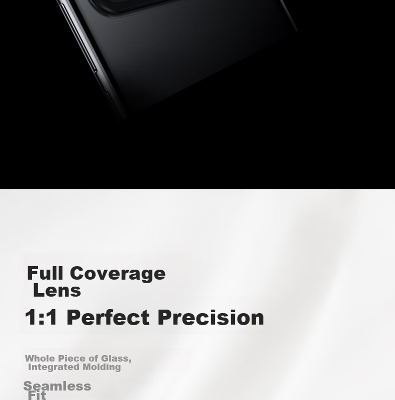 ESCASE Xiaomi 11 Ultra Phone Camera Lens Protector, Flexible Curved Edge Tempered Glass Film for Camera Protection, Anti-Scratch, High Definition Clear Anti-Drop 5