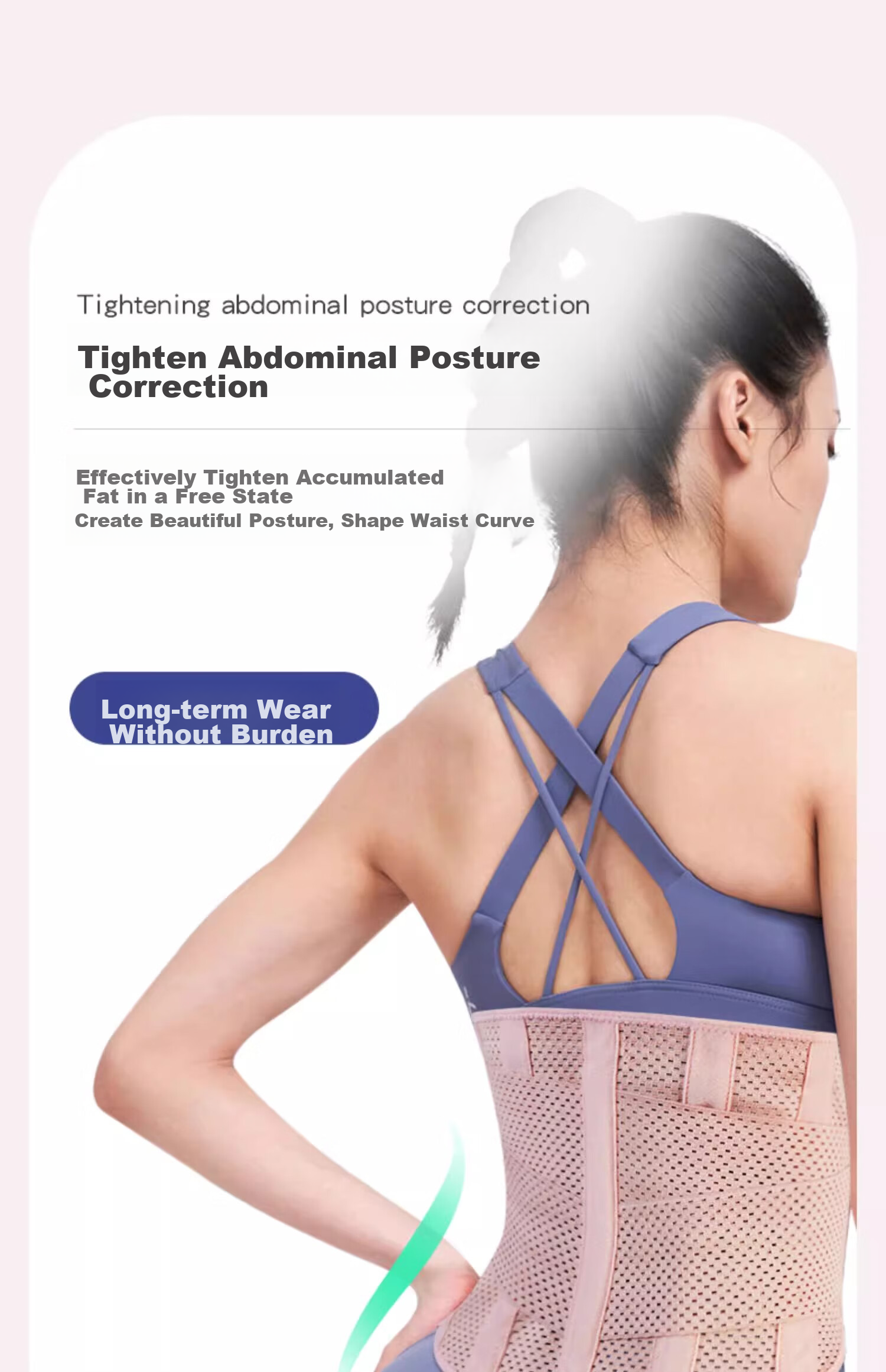 Keep Waist Support Belt for Herniated Disc, Lumbar Support, Post-Surgery Rehabilitation, Lumbar Muscle Strain, Prolonged Sitting, Training Brace, Pink, M 6