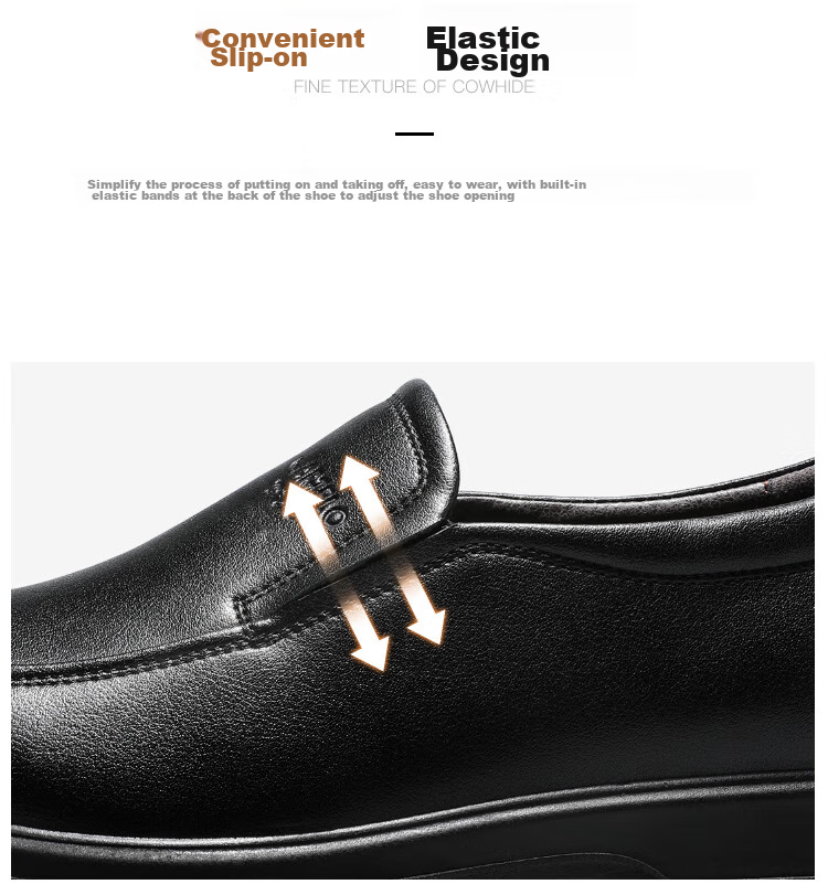 CARTELO Leather Shoes for Men, Slip-On Genuine Leather, 2026 New Style, Casual Business Dad Shoes, Soft Sole Formal Wear, Middle-Aged Breathable Soft Leather 8