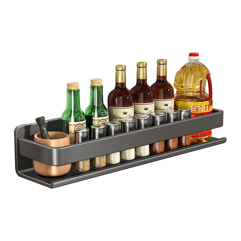 Cobbe Stainless Steel Kitchen Storage Rack, Wall-Mounted Spice Organizer Shelf, Utensil Holder, Condiment Container Rack for Wall