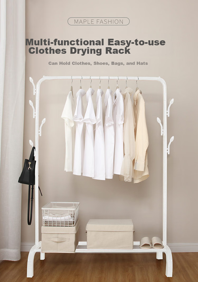 MAPLE FASHION Clothes Drying Rack, Clothes Hanger, Floor-Standing Clothes Rack, Single-Pole Garment Stand, Balcony Drying Rack, Outdoor Clothes Hanger 2