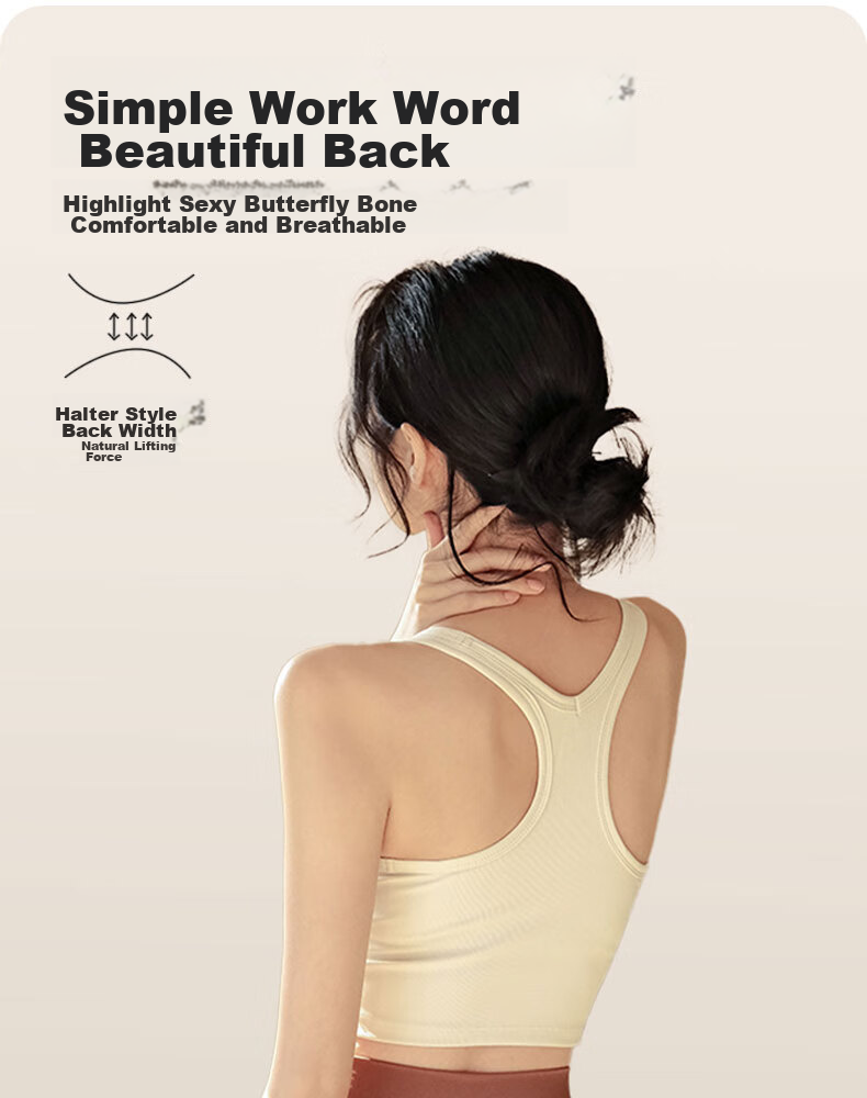 XUEXIMAN Yoga Sports Bra Tank Top for Women with Chest Pads, Running Outer Wear Quick-Dry Ribbed Racerback Fitness Wear 5