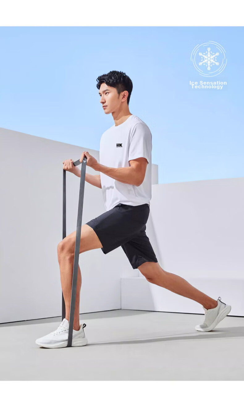 Huili Short-Sleeve Men's Summer Trendy Versatile Round Neck Sports T-Shirt, Comfortable Breathable Undershirt for Me 13