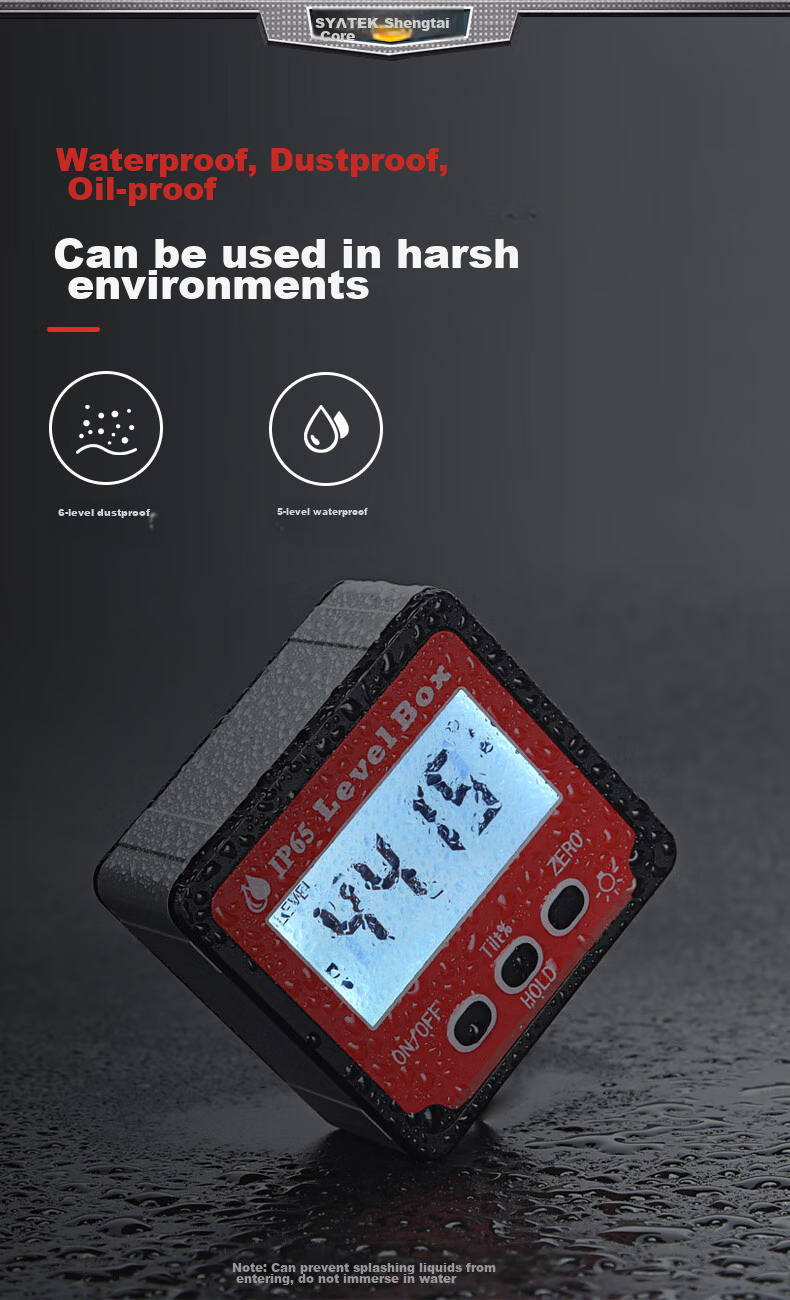 SYNTEK Mini Angle Measuring Instrument, Compact Digital Inclinometer, Electronic Slope Meter with Magnet, High-Precision Leveling Gauge 6