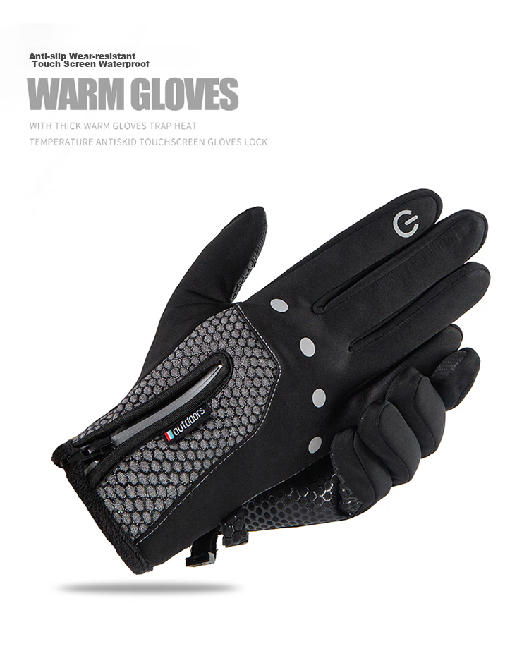SolarStorm Winter Warm Gloves, Waterproof And Windproof, Fleece-Lined, Suitable for Men And Women, Touchscreen Compatible, Outdoor Cycling, Thickened Non-Slip Gloves 18