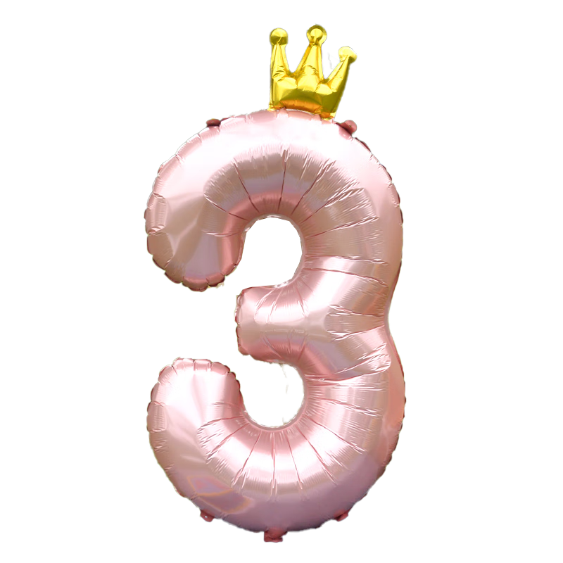 Duomeiyi Birthday Scene Decoration, Girl's Children's Birthday Number Balloons, 3-Year Atmosphere Props, Party Decorations, Pink