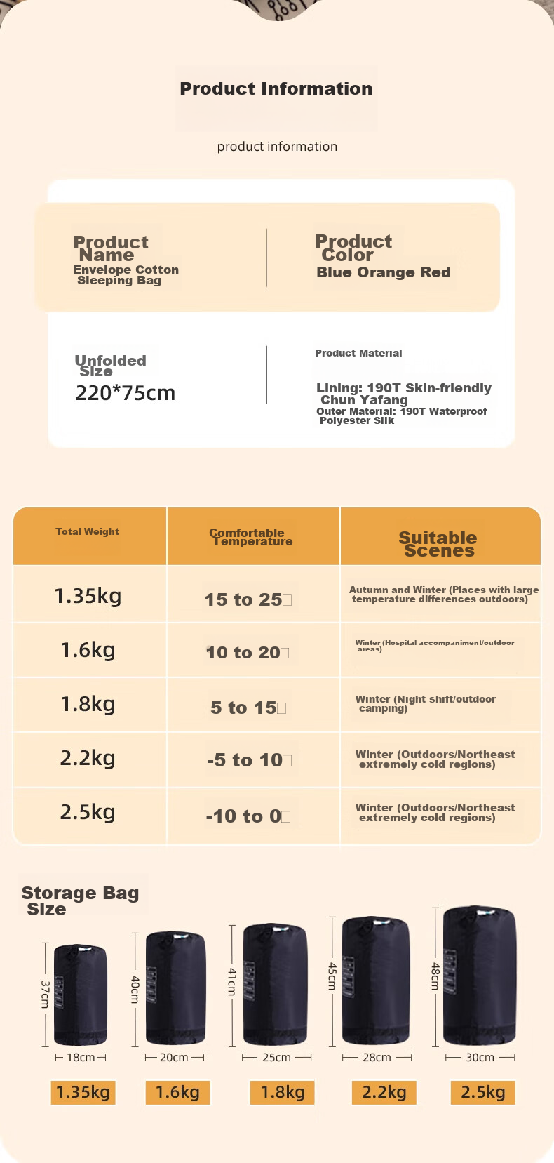 BeiJiLang Sleeping Bag, Adult Outdoor Travel, Winter And All Seasons Warmth, Indoor Camping, Single Person, Dirt-Proof Cotton Sleeping Bag, 1.8KG 11