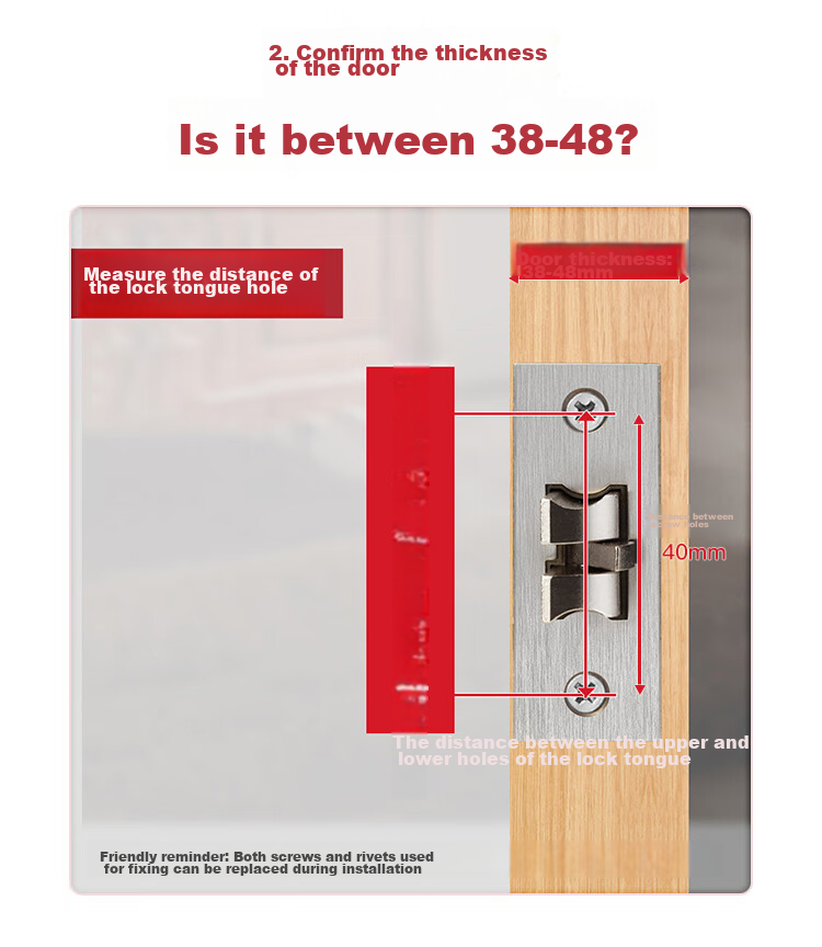 Fly.Globe Interior Door Lock Single Latch Stainless Steel Model B Grade Self-Installation Universal Door Lock FQ-AE86 3